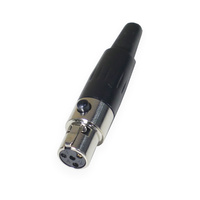 BravoPro TA4F 4-pin Connector Compatible for Shure Wireless Systems - Black