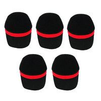BravoPro WS83 Foam Windsock 5-Pack suits Wireless Microphones - Black