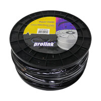 3 core (2+E) Power Cable 1.0mm/sqr 10 amp Black Flex - 100m roll