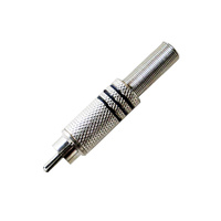 RCA Male Line Connector with Black Rings