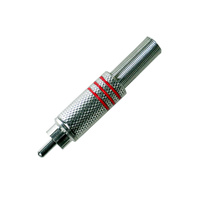 RCA Male Line Connector with Red Rings