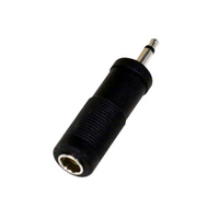 3.5mm TS Mono Jack Plug to 6.35mm TS Mono Jack Socket Adaptor
