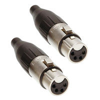 Amphenol AC4F 4-pin Female XLR Line Connectors x2