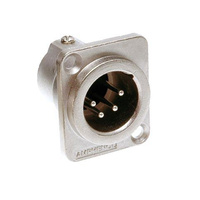Amphenol AC4MDZ 4-pin XLR Male Panel Mount Connector