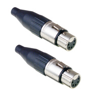 Amphenol AC5F 5-pin Female XLR Line Connectors x2