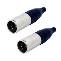 Amphenol AC5M 5-pin Male XLR Line Connectors x2