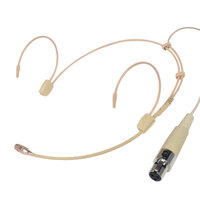BravoPro Unidirectional Headset Condenser Microphone Beige with 6mm Capsule -  TA3F AKG Connection