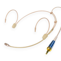 BravoPro Unidirectional Headset Condenser Microphone Beige with 6mm Capsule -  3.5mm Jack for Sennheiser