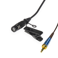 BravoPro Cardioid Lavalier Condenser Microphone with 6mm Capsule Black - 3.5mm Jack for Sennheiser
