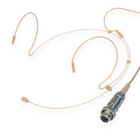BravoPro Omni-Directional Headset Condenser Mic Beige with 5mm Capsule Beige - TA4F Mipro Connection