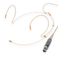 BravoPro Omni-Directional Headset Condenser Mic Beige with 5mm Capsule Beige - TA4F Compatible for Shure Connection