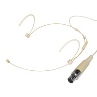 BravoPro Theatre Headworn Mic Omni Condenser Super Lightweight 4mm Capsule Beige - TA3F AKG Connection