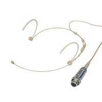 BravoPro Theatre Headworn Mic Omni Condenser Super Lightweight 4mm Capsule Beige - TA4F Mipro Connection