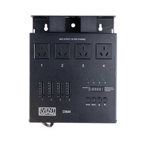 Eventec DIM4 4 Channel DMX Dimmer/Switcher 8A Max Load - 3A Max One Channel