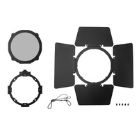 Rotatable Barn Door with base, gel frame, frost & safety loop for Event Lighting PAR12 series