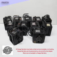 Lot-of-11 Incomplete Strand Mini Fresnel & PC Spots - 9 units with Lenses (garage item)