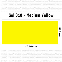Clear Color 010 Filter Sheet - Medium Yellow