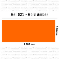 Clear Color 021 Filter Sheet - Gold Amber