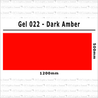 Clear Color 022 Filter Sheet - Dark Amber