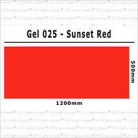 Clear Color 025 Filter Sheet - Sunset Red