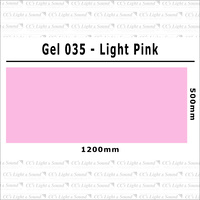 Clear Color 035 Filter Sheet - Light Pink