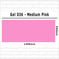 Clear Color 036 Filter Sheet - Medium Pink