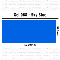 Clear Color 068 Filter Sheet - Sky Blue