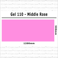 Clear Color 110 Filter Sheet - Middle Rose