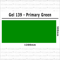 Clear Color 139 Filter Sheet - Primary Green