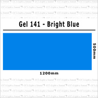 Clear Color 141 Filter Sheet - Bright Blue