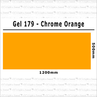 Clear Color 179 Filter Sheet - Chrome Orange