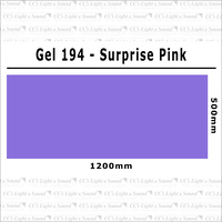 Clear Color 194 Filter Sheet - Surprise Pink