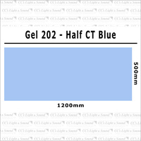 Clear Color 202 Filter Sheet - Half C.T. Blue