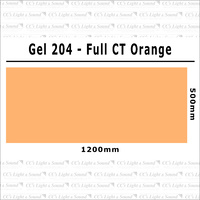 Clear Color 204 Filter Sheet - Full CT Orange