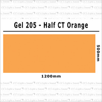 Clear Color 205 Filter Sheet - Half CT Orange