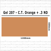 Clear Color 207 Filter Sheet - Colour Temp Orange + .3ND
