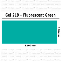 Clear Color 219 Filter Sheet - Fluorescent Green