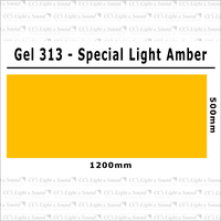 Clear Color 313 Filter Sheet - Special Light Amber
