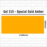 Clear Color 315 Filter Sheet - Special Gold Amber