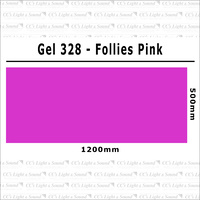 Clear Color 328 Filter Sheet - Follies Pink