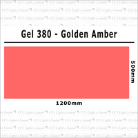 Clear Color 380 Filter Sheet - Golden Amber