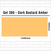 Clear Color 386 Filter Sheet - Dark Bastard Amber