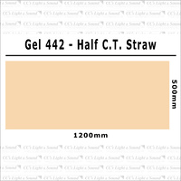Clear Color 442 Filter Sheet - 1/2 Colour Temp Straw