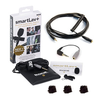 Rode SmartLav+ Lavalier Microphone with 3x MiniFurLAV, VC1 Cable & SC3 Adaptor
