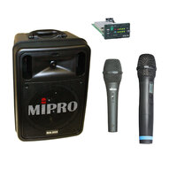 Mipro MA505PA Battery Portable PA System, Bluetooth, Wired & Wireless Handheld Microphones