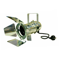 Silver Par 30 Can with E27 ES Lamp Base, Colour Frame and Barndoor (No Lamp)