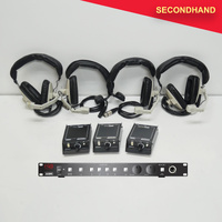 Jands Ezicom 4 station Talkback System, 1x E401 2ch Master Station, 3x E100 Beltpacks, 2x Beyer DT108 Headsets, 2x Beyer DT109 Headsets (secondhand)