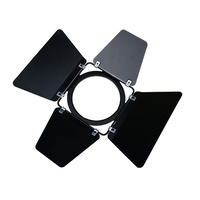 Barndoor with Round 170mm Diameter Mounting - Black