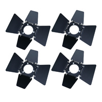 Rotating Barndoor with Square 170mm x 170mm Mounting - Black x4