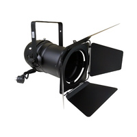 Par 56 Pro Can Black with Lamp, Barndoor Par Safe Colour Frame & Piggy Back Plug Top